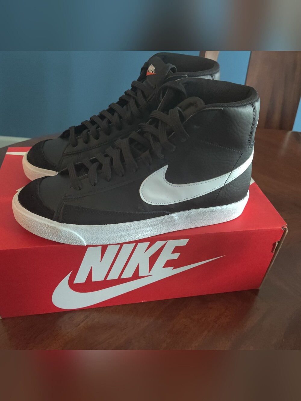 Nike Kids' Black and White High-Top Sneakers
